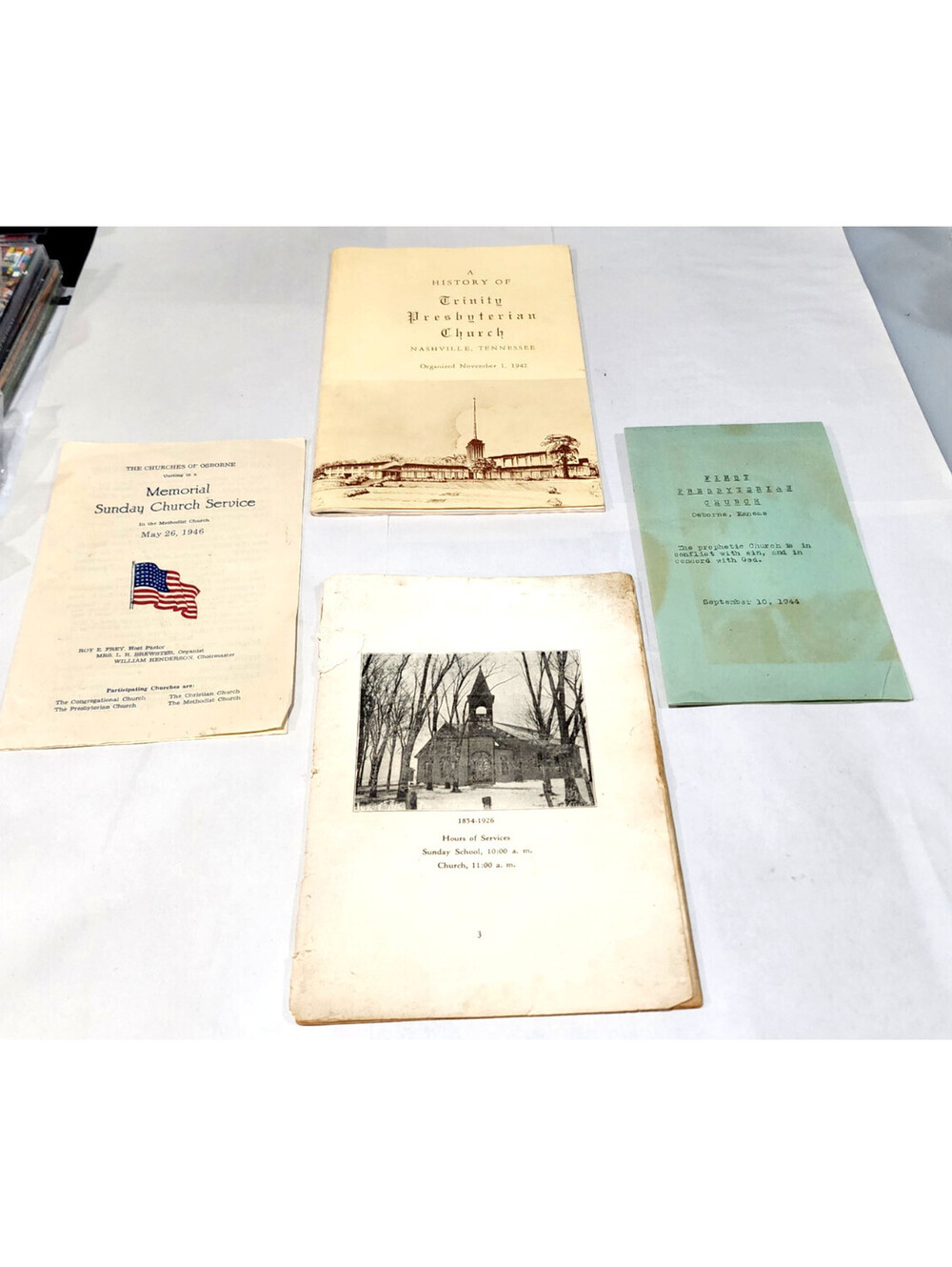 Vintage Church History Lot 4 South Carolina Kansas Tennessee 1926 Iowa Cookbook